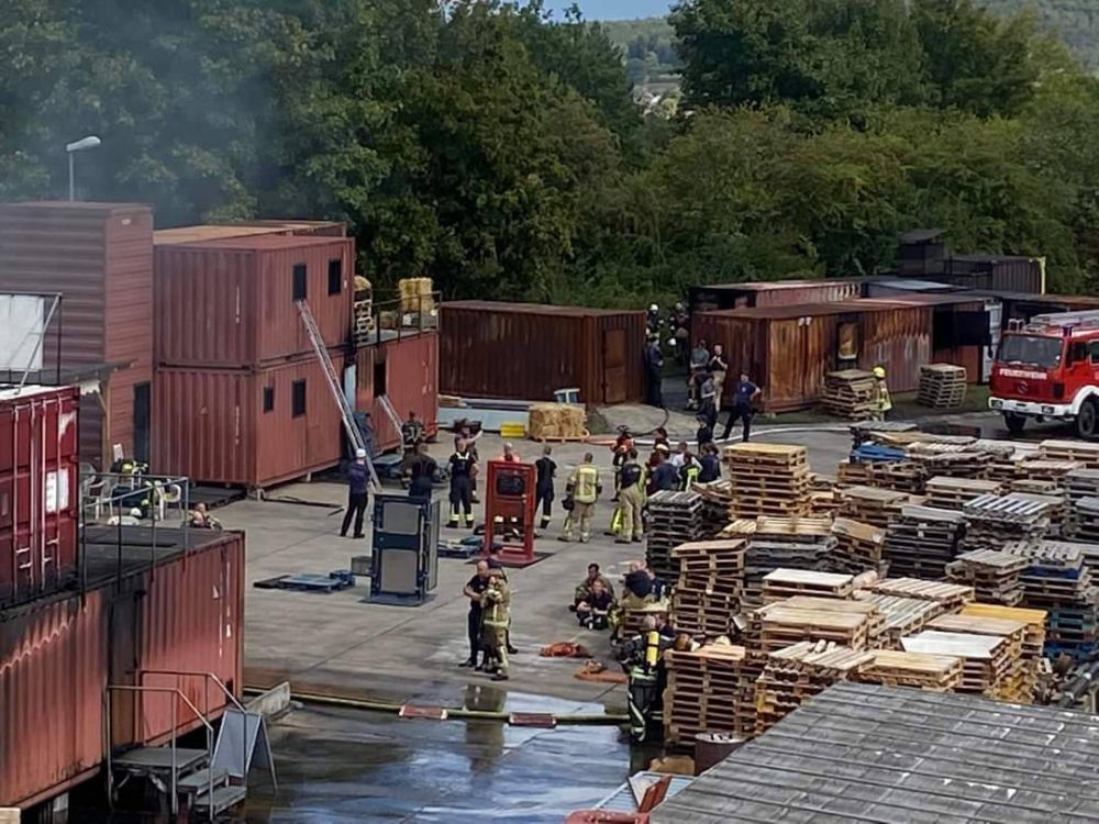 Drohnensicht des Übungsgeländes