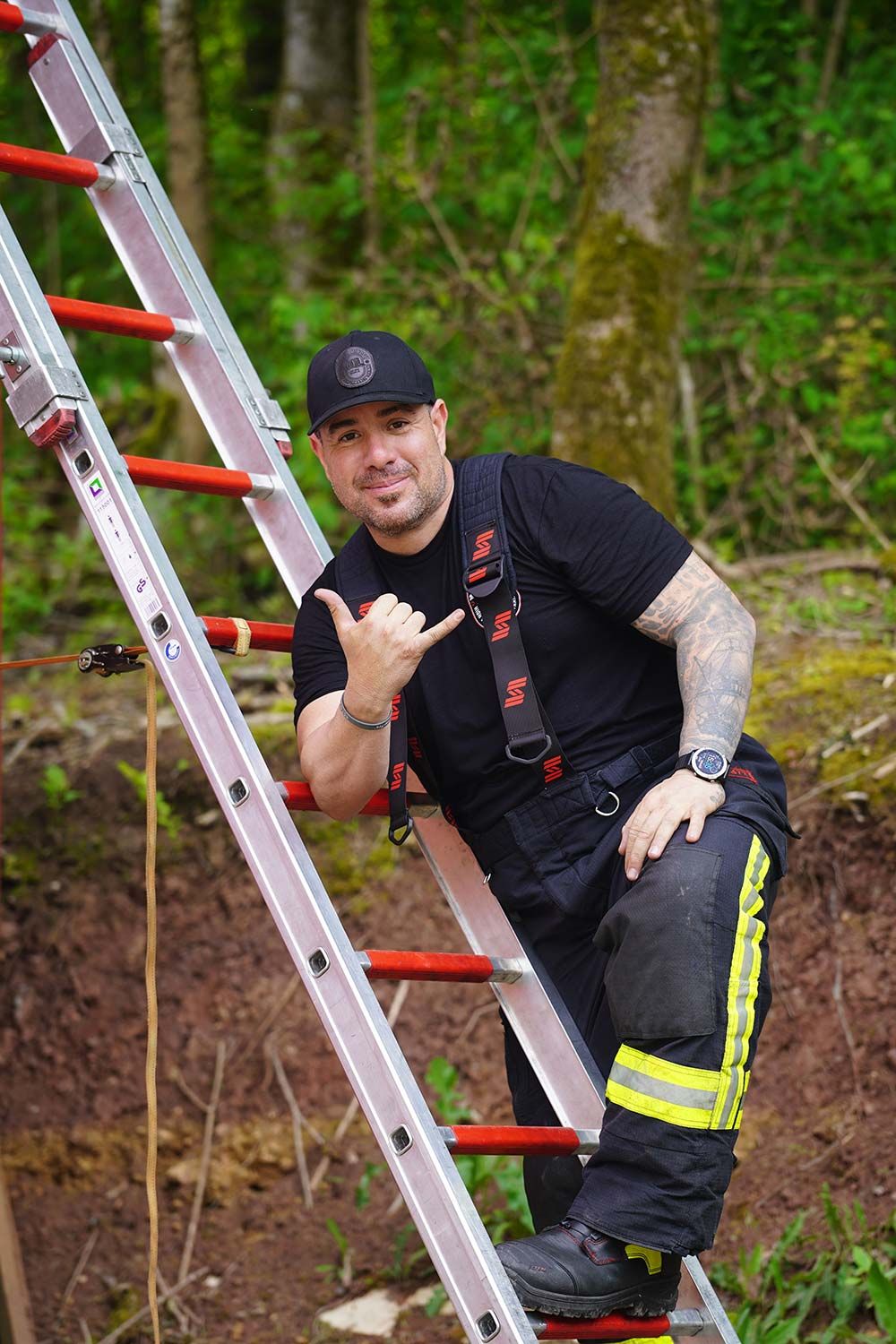 Teilnehmer an einer Leiter